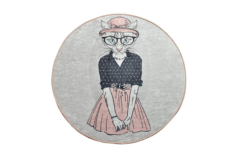 Tareixa Matta Rund 100 cm, Flerfärgad/Sammet