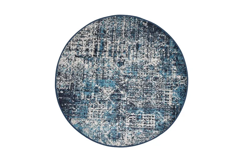 Vovoka Matta Rund 100 cm, Flerfärgad/Sammet