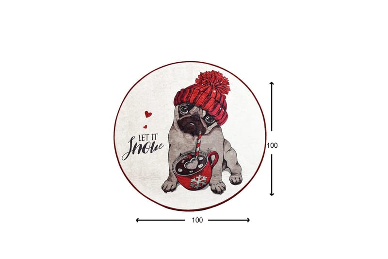 Zapada Matta Rund 100 cm - Flerfärgad/Sammet - Textilier & mattor - Mattor - Modern matta - Wiltonmattor