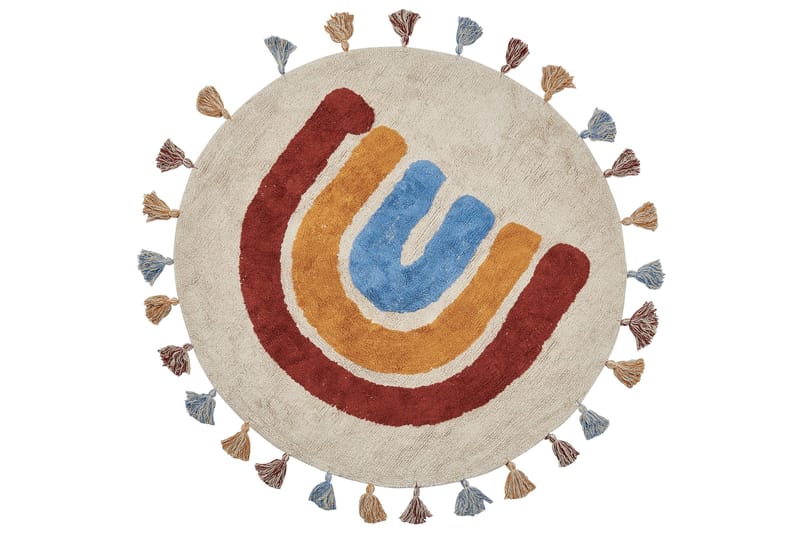 Yagci Bomullsmatta 120 cm Rund, Beige