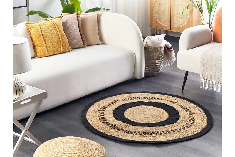 Yozgat Ryamatta 120 cm Rund - Beige - Textilier & mattor - Mattor - Modern matta - Jutemattor & sisalmattor