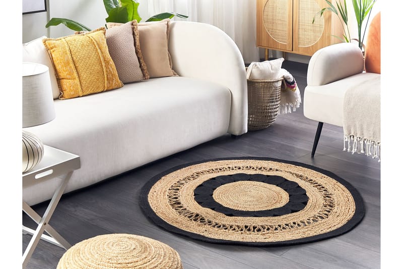 Yozgat Ryamatta 120 cm Rund Beige - Textilier & mattor - Mattor - Modern matta - Ryamattor