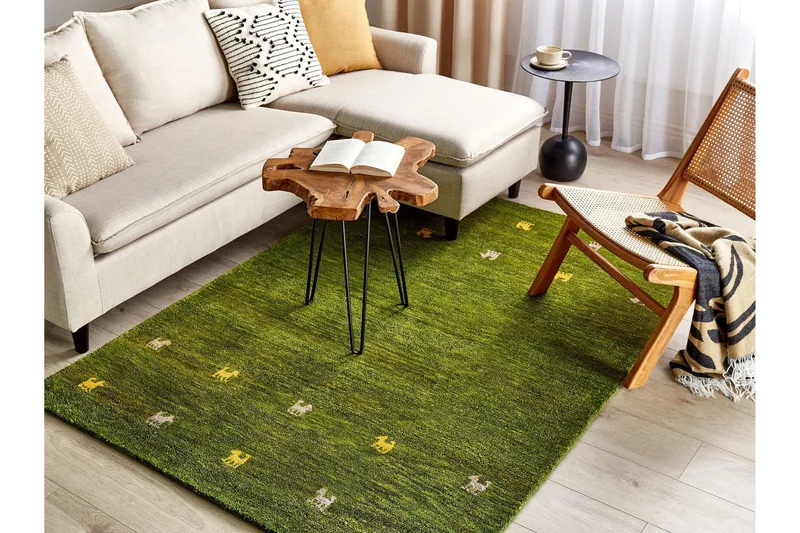 Yulafi Ryamatta 140x200 cm - Grön - Textilier & mattor - Mattor - Modern matta - Ryamattor