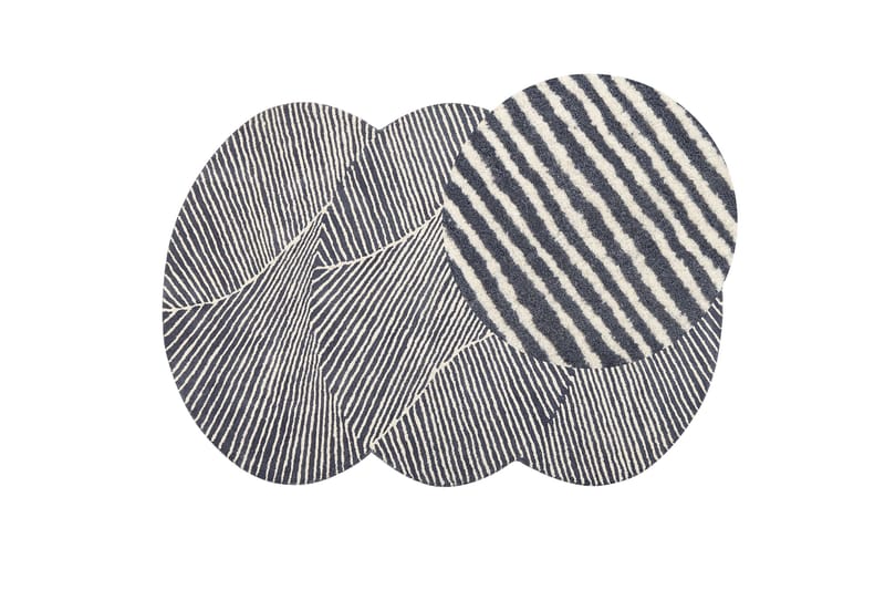 Zabol Ullmatta 140x200 cm Oval - Svart/Vit - Textilier & mattor - Mattor - Modern matta - Ullmattor