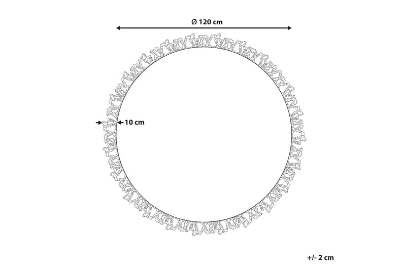 Zonguldak Ryamatta 120 cm Rund - Beige - Textilier & mattor - Mattor - Modern matta - Jutemattor & sisalmattor