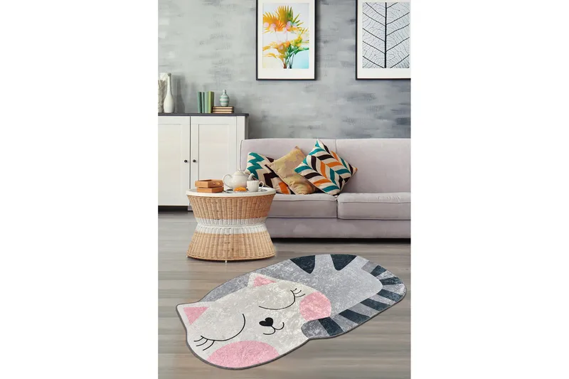 Okinaneko Matta 60x100 cm - Flerfärgad/Sammet - Textilier & mattor - Mattor