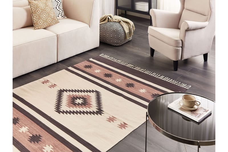 Aragats Kelimmatta 140x200 cm Beige - Textilier & mattor - Mattor - Orientaliska mattor - Kelimmattor