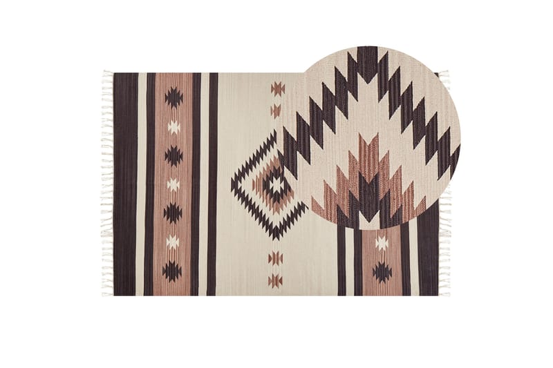 Aragats Kelimmatta 140x200 cm Beige - Textilier & mattor - Mattor - Orientaliska mattor - Kelimmattor