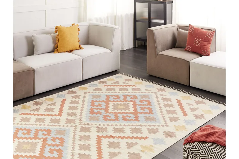 Atan Kelimmatta 200x300 cm - Beige - Textilier & mattor - Mattor - Orientaliska mattor - Kelimmattor