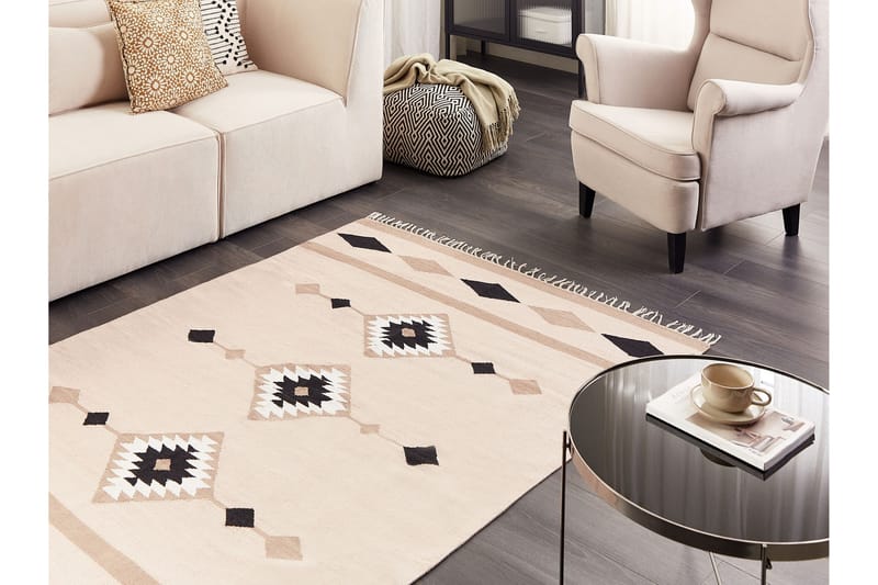Berdik Kelimmatta 140x200 cm Beige - Textilier & mattor - Mattor - Orientaliska mattor - Kelimmattor