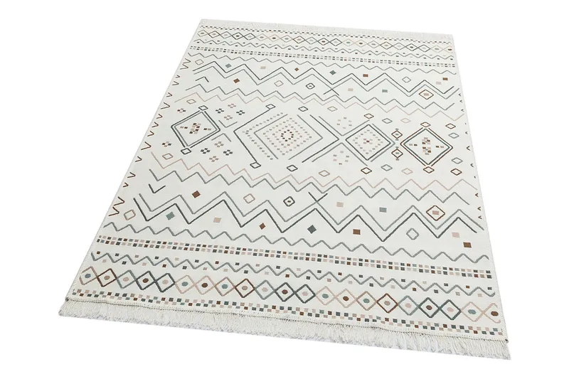 Eko Hali Matta 80x150 cm, Beige/Blå/Vit