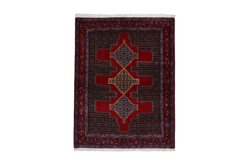 Handknuten Exklusiv Persisk Dubbelvävd Matta 123x167 cm Röd/ - Persisk matta - Orientaliska mattor