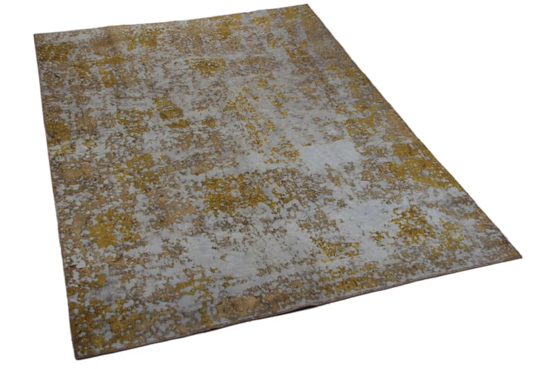 Handknuten Persisk Matta 223x286 cm Vintage  Blå/Guld - Persisk matta - Orientaliska mattor