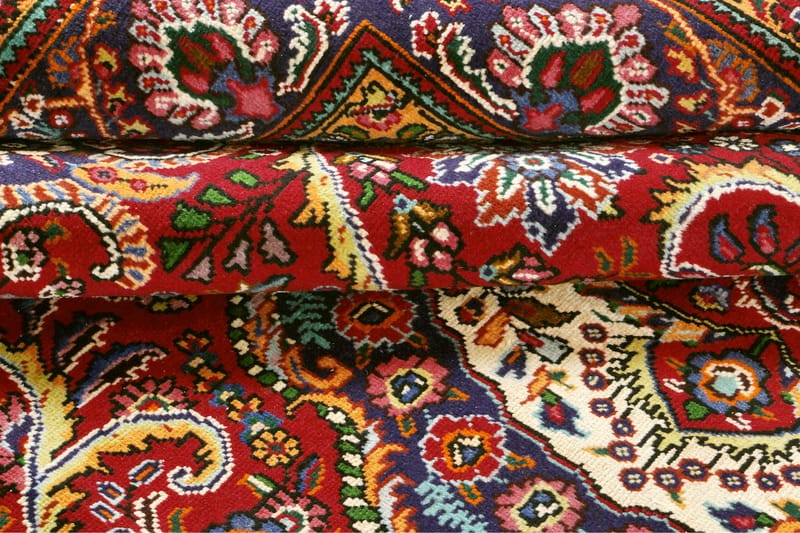 Handknuten Persisk Patinamatta 254x340 cm  Röd/Mörkblå - Persisk matta - Orientaliska mattor