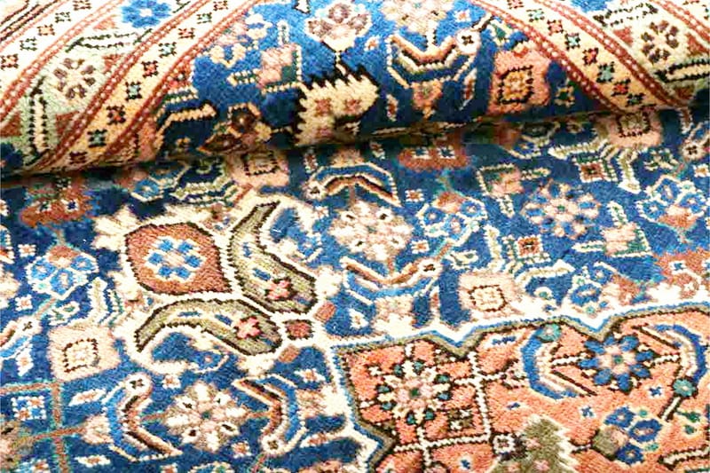 Handknuten Persisk Matta 215x324 cm Mörkblå/Koppar - Orientaliska mattor - Persisk matta