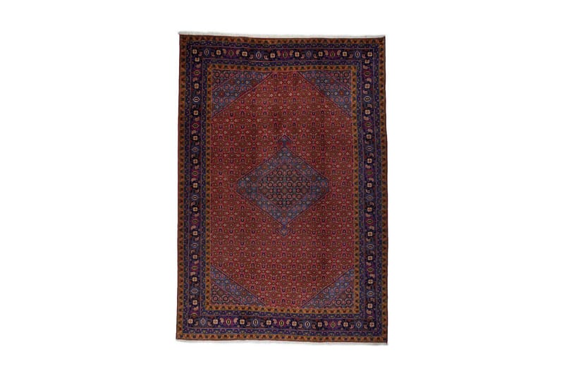 Handknuten Persisk Matta 195x286 cm Koppar/Mörkblå - Persisk matta - Orientaliska mattor