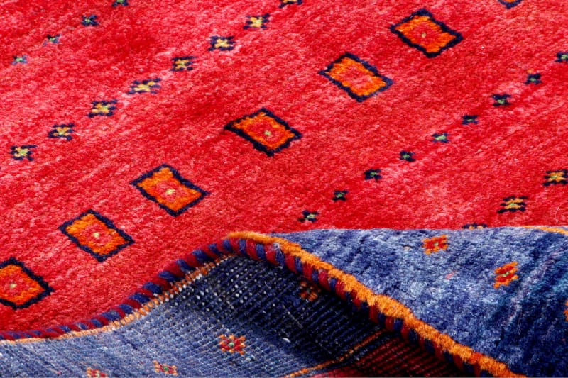 Handknuten Persisk Matta  97x172 cm Gabbeh Shiraz Röd/Blå - Persisk matta - Orientaliska mattor