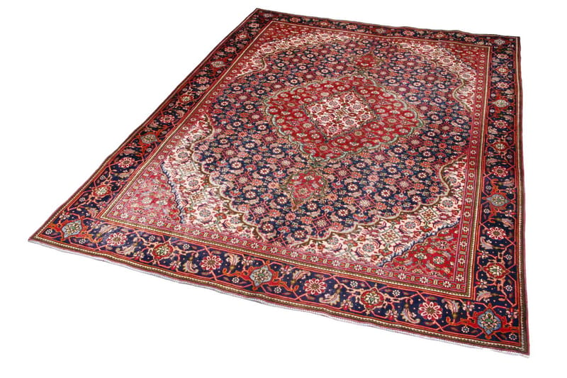Handknuten Persisk Patinamatta 275x366 cm  Röd/Mörkblå - Persisk matta - Orientaliska mattor