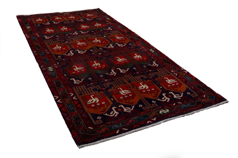 Handknuten Persisk Matta 138x298 cm Röd/Grön - Persisk matta - Orientaliska mattor
