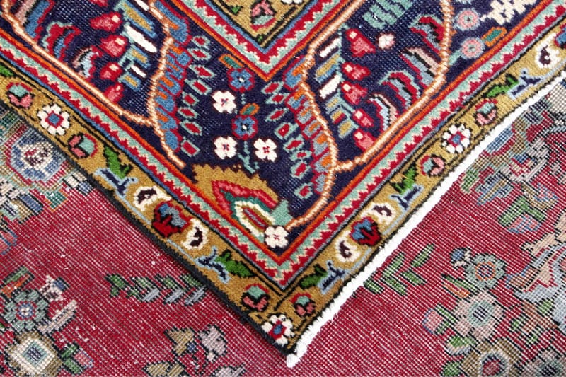 Handknuten Persisk Patinamatta 192x300 cm  Röd/Mörkblå - Persisk matta - Orientaliska mattor