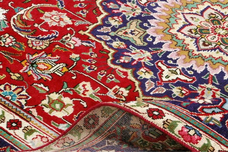 Handknuten Persisk Patinamatta 235x350 cm  Röd/Mörkblå - Persisk matta - Orientaliska mattor