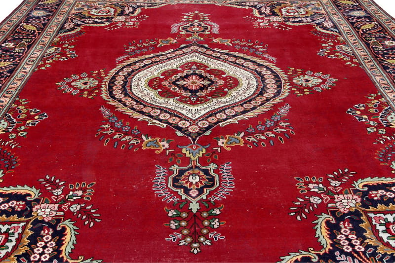 Handknuten Persisk Patinamatta 288x386 cm  Röd/Mörkblå - Persisk matta - Orientaliska mattor