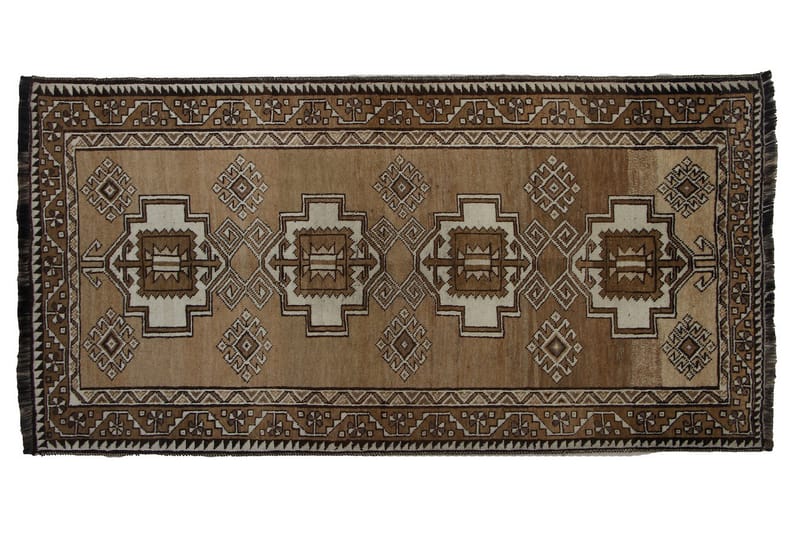 Handknuten Persisk Matta Varni 107x209 cm Kelim Beige/Brun - Persisk matta - Orientaliska mattor