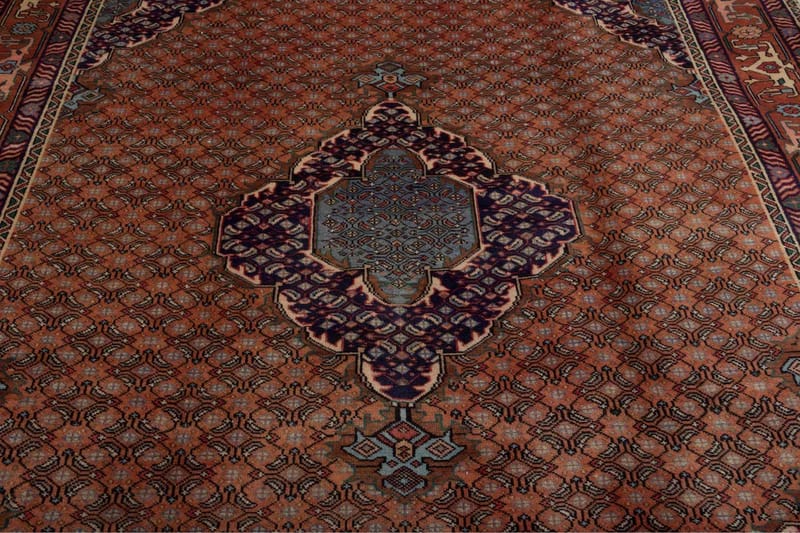 Handknuten Persisk Matta 201x283 cm Koppar/Blå - Persisk matta - Orientaliska mattor