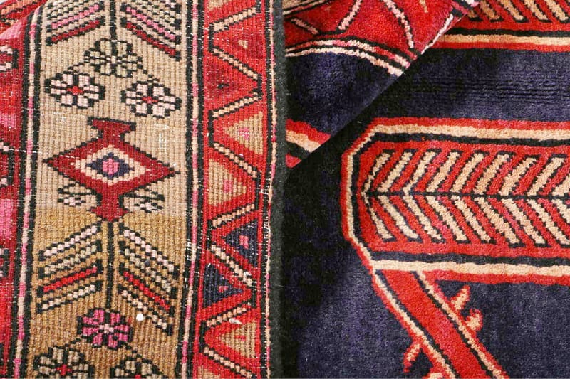 Handknuten Persisk Matta 141x330 cm Röd/Mörkblå - Persisk matta - Orientaliska mattor