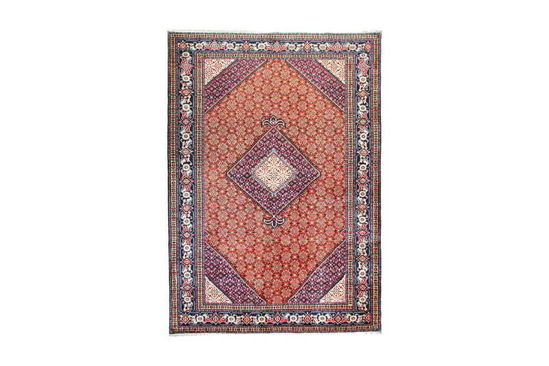 Handknuten Persisk Matta 192x247 cm Koppar/Mörkblå - Persisk matta - Orientaliska mattor