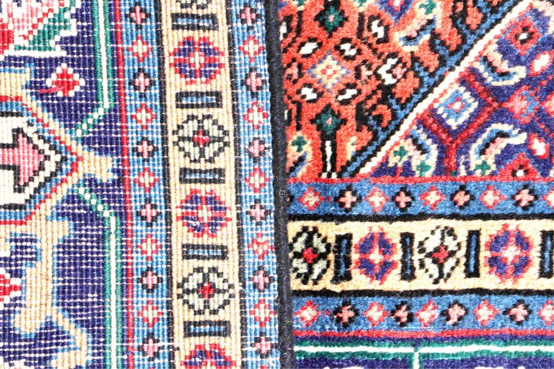 Handknuten Persisk Matta 192x247 cm Koppar/Mörkblå - Persisk matta - Orientaliska mattor