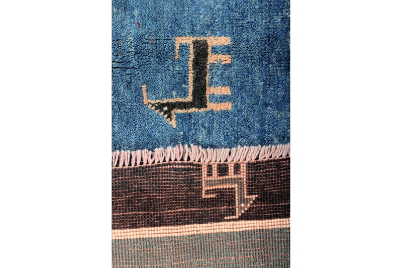 Handknuten Persisk Ullmatta 197x260 cm Gabbeh Shiraz Blå/Sva - Persisk matta - Orientaliska mattor