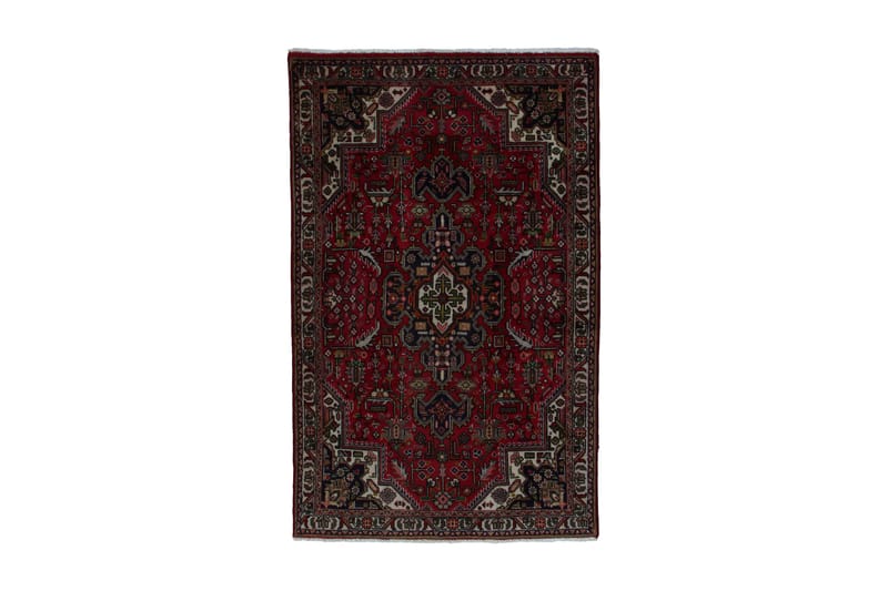 Handknuten Persisk Matta 95x150 cm Röd/Beige - Persisk matta - Orientaliska mattor