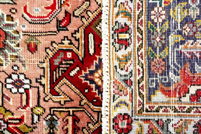 Handknuten Persisk Patinamatta 195x287 cm  Röd/Mörkblå - Persisk matta - Orientaliska mattor