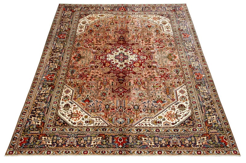 Handknuten Persisk Patinamatta 195x287 cm  Röd/Mörkblå - Persisk matta - Orientaliska mattor