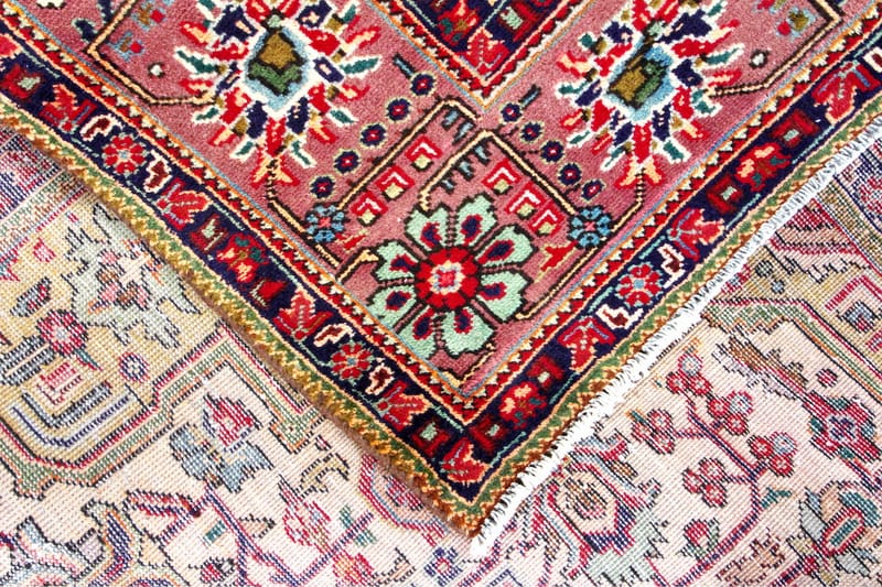 Handknuten Persisk Patinamatta 199x288 cm  Beige/Röd - Persisk matta - Orientaliska mattor
