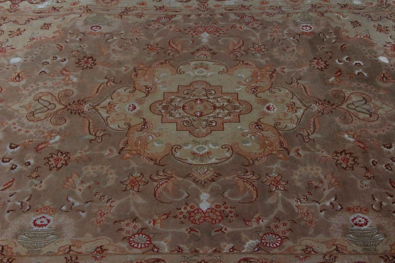 Handknuten Persisk Matta 200x312 cm Koppar/Beige - Persisk matta - Orientaliska mattor