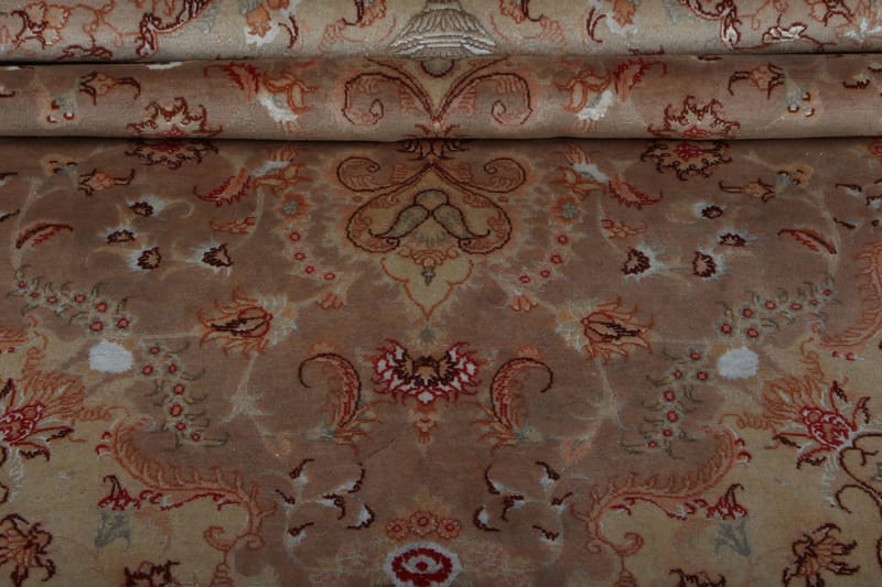 Handknuten Persisk Matta 200x312 cm Koppar/Beige - Persisk matta - Orientaliska mattor