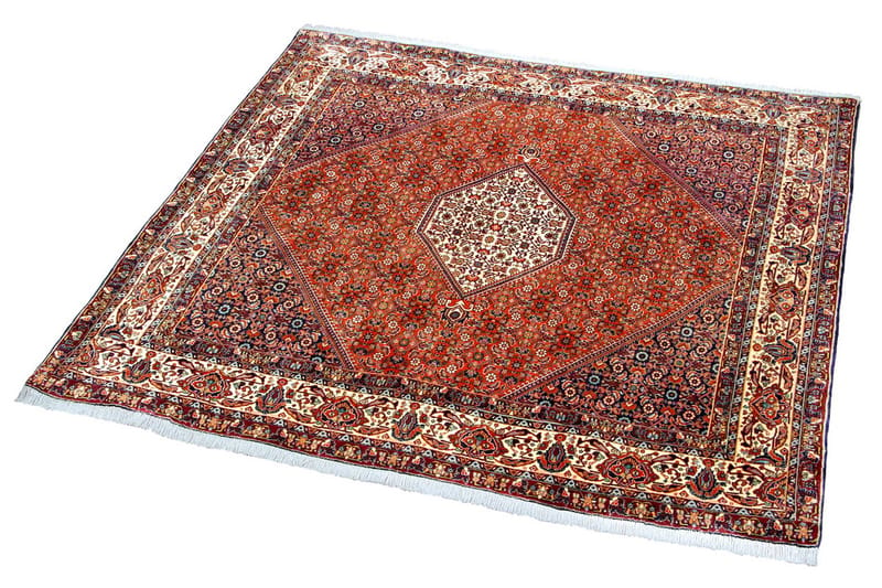 Handknuten Persisk Matta 200x200 cm Koppar/Beige - Persisk matta - Orientaliska mattor
