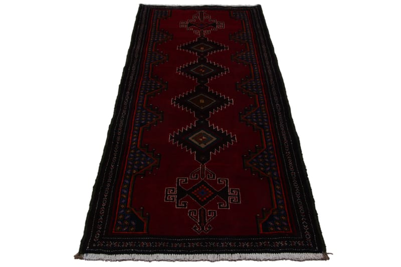 Handknuten Persisk Matta 85x203 cm Kelim Röd/Svart - Persisk matta - Orientaliska mattor