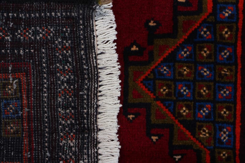 Handknuten Persisk Matta 85x203 cm Kelim Röd/Svart - Persisk matta - Orientaliska mattor