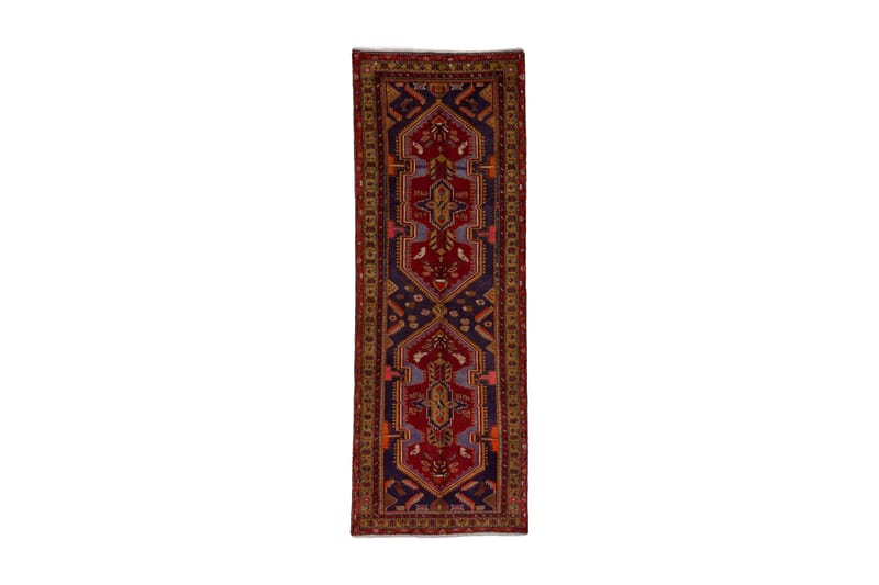 Handknuten Persisk Matta 102x312 cm Mörkblå/Röd - Persisk matta - Orientaliska mattor