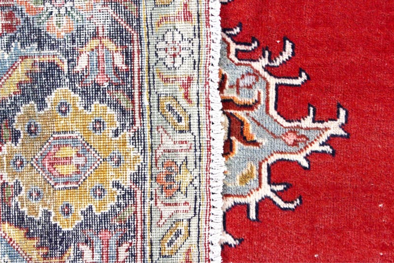 Handknuten Persisk Patinamatta 254x370 cm  Röd/Mörkblå - Persisk matta - Orientaliska mattor