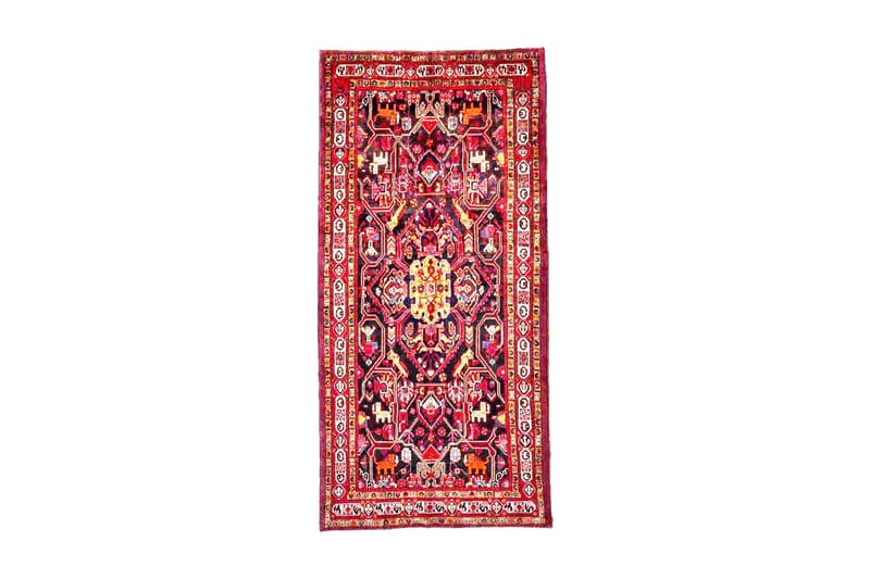 Handknuten Persisk Matta 160x332 cm Röd/Svart - Persisk matta - Orientaliska mattor