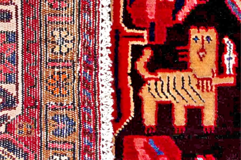 Handknuten Persisk Matta 160x332 cm Röd/Svart - Persisk matta - Orientaliska mattor