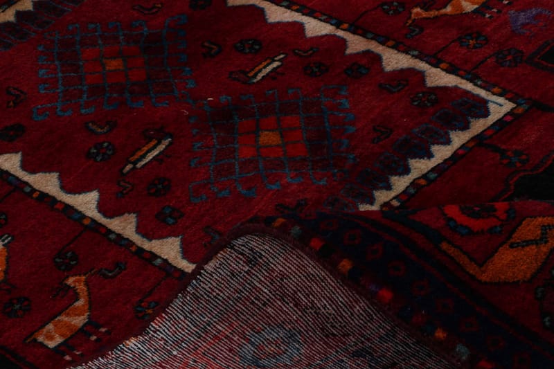 Handknuten Persisk Matta 150x341 cm Svart/Röd - Persisk matta - Orientaliska mattor