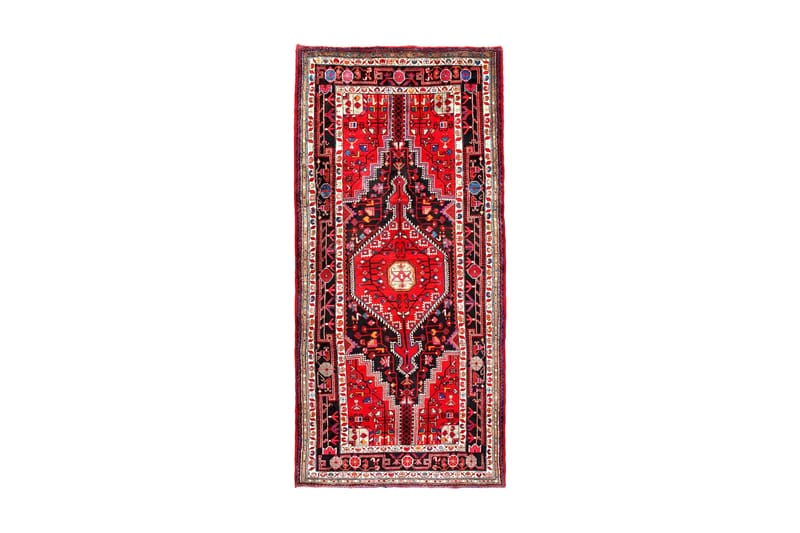 Handknuten Persisk Matta 145x315 cm Röd/Svart - Persisk matta - Orientaliska mattor