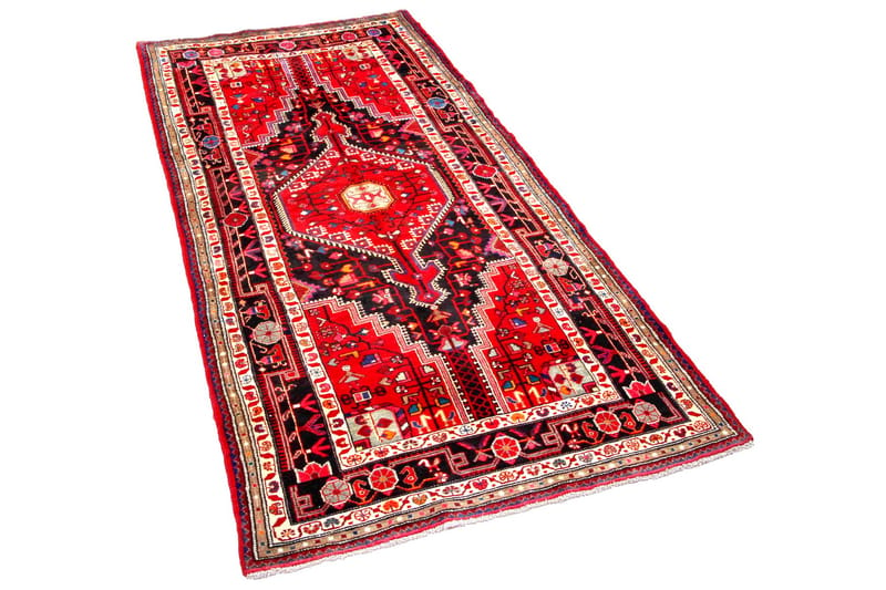 Handknuten Persisk Matta 145x315 cm Röd/Svart - Orientaliska mattor - Persisk matta