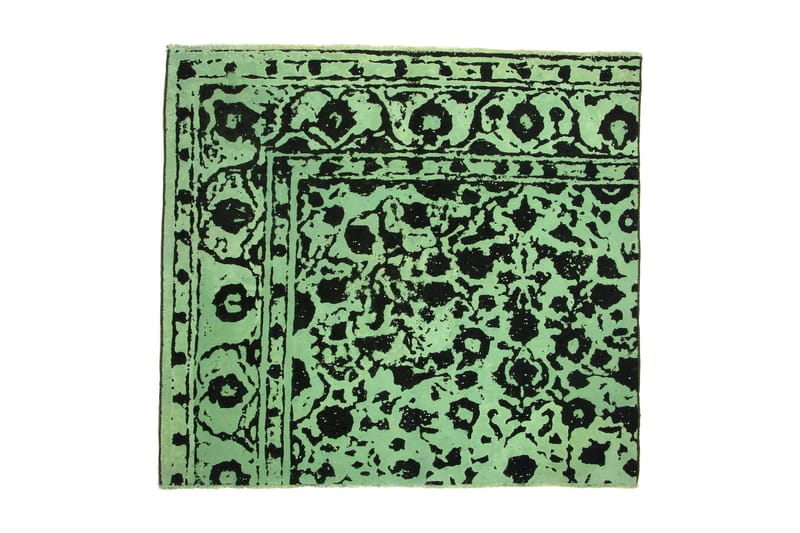 Handknuten Persisk Matta 154x174 cm Vintage  Grön/Svart - Persisk matta - Orientaliska mattor
