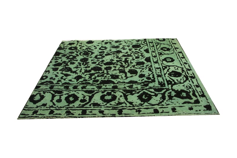 Handknuten Persisk Matta 154x174 cm Vintage  Grön/Svart - Orientaliska mattor - Persisk matta